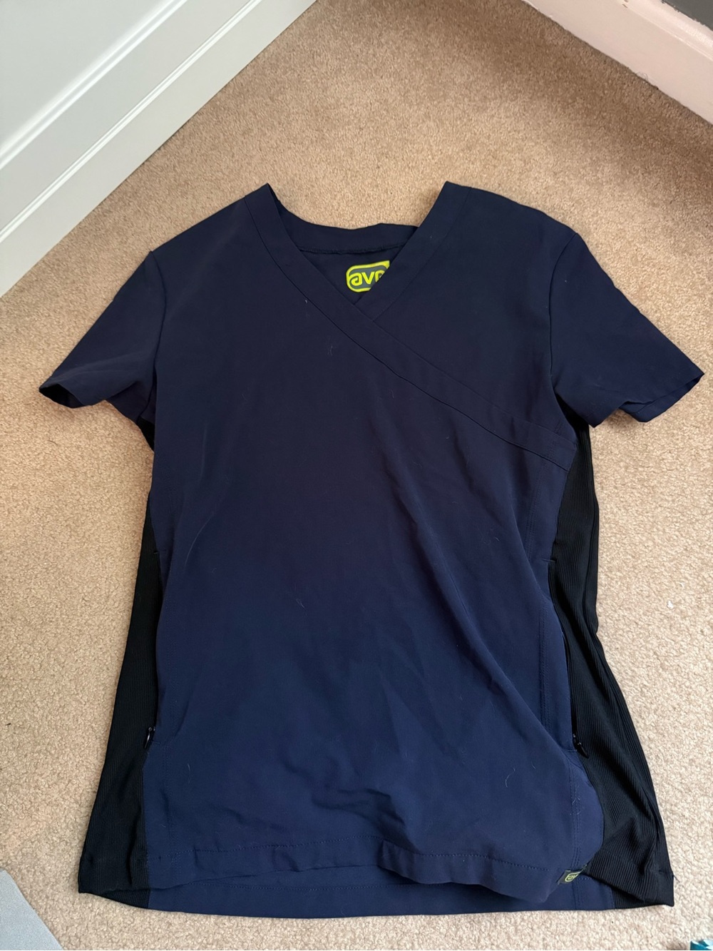 Ave  Navy Short-Sleeve V-Neck Women’s Scrub Top